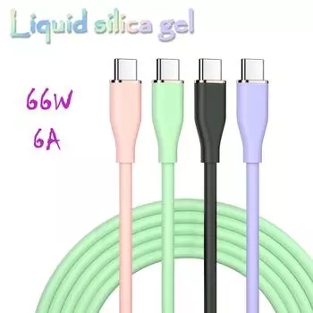 Кабель для быстрой зарядки UGOURD Liquid Silicon Type C-C USB-C PD 60 Вт Huawei SCP 66 Вт для Huawei Xiaomi iPhone15 Plus Pro Max CHINA&1m