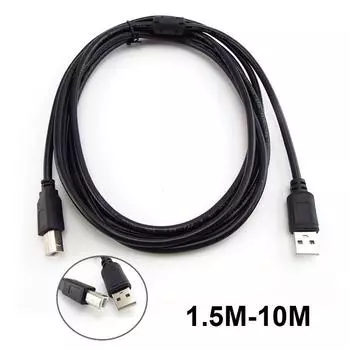 Кабель для печати USB 2,0, 5 м, тип A-B, удлинительный провод принтера для принтера, удлинитель линии принтера 1.5 meter