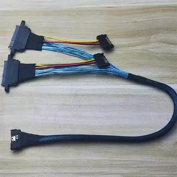 Кабель для передачи данных Slim SAS SFF-8654 MCIO 8I к SFF-8639 U.2 U2 для твердотельного накопителя 70см