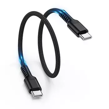 Кабель для зарядки iPhone16 Type-C короткий, 0,3 м, совместимый с PD, 30 Вт, быстрая зарядка и передача данных, кабель USB C для прочного нейлонового кабеля для зарядки Type-C