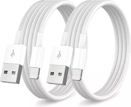 Кабель для зарядки iPhone MFi 2 шт., 2 м, 1 м, высокоскоростной кабель Lightning для iPhone, длинный шнур, предотвращение поломки, прочный iPhone 14, 14 Plus, 14pro, 14 Pro Air