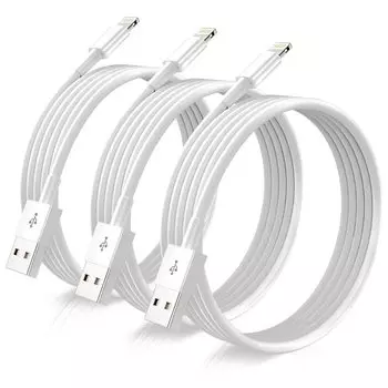 Кабель для зарядки iPhone Оригинальный кабель Lightning 2M Набор из 3 сертифицированных MFI кабелей Lightning Кабель для зарядки iPhone Кабель для зарядки iPhone Быстрая зарядка Ultra