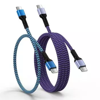 Кабель для зарядки Ocbuo USB Type C, совместимый с PD, 20 Вт, быстрая зарядка iPhone16, кабель Type C, короткий, 30 см + длинный, 1,8 м, кабель C-USB C, прочный нейлон, Android