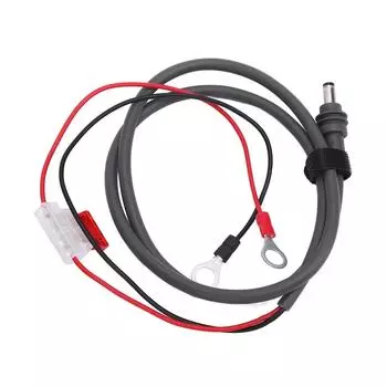 Кабель для зарядки постоянного тока с уплотнительным кольцом 18AWG, красный, черный, параллельный, кабель питания постоянного тока с уплотнительным кольцом и предохранителем для автофургона без электросети 1m / 3.3ft