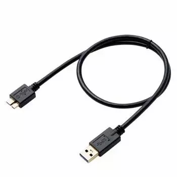 Кабель ELECOM USB3.0 Тип A-microB для HDD 0,5 м Черный DH-AMB3N05BK