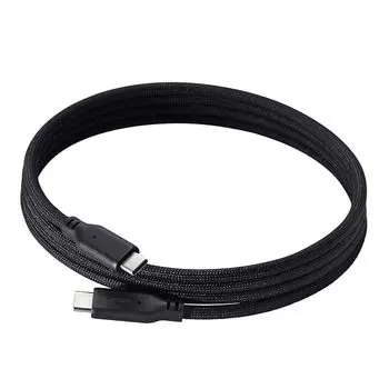 Кабель ELECOM USB Type C длиной 1,5 м, совместимый с PD, 100 Вт / 5 А, магнитный сетчатый кабель, прочный, мягкий, черный [совместимость с iPhone 16 серии проверена]