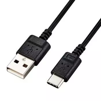 Кабель ELECOM USB Type-C для смартфона (A-C) Сверхтонкий 1,0 м, черный [Проверенная совместимость с iPhone 16 серии] MPA-ACX10BK