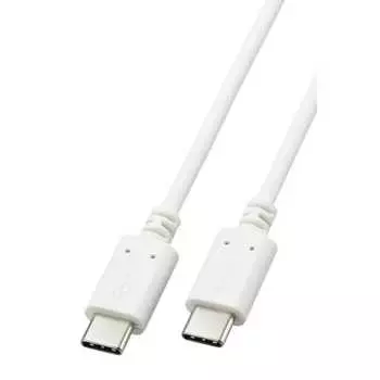 Кабель ELECOM USB Type-C USB-C и USB-C 60 Вт USB PD совместимый 1 м 2 [совместим с Macbook iPad Xperia Galaxy AQUOS OPPO Pixel и т. д.] Белый [Проверено