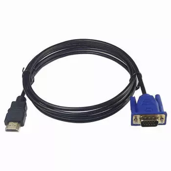 Кабель HDMI Ramidos 1,8 м HDMI-VGA 1080P HD с аудиокабелем-адаптером Кабель HDMI-VGA One Size чёрный