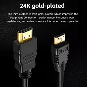 Кабель HDMI высокой четкости на Mini HDMI для телевизора, монитора и проектора 1m