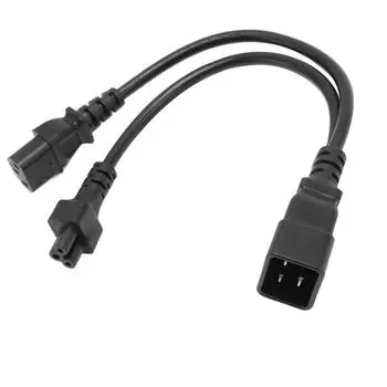 Кабель IEC320 C20 - IEC320 C5 C13 «папа - мама» 1 в 2 выхода Y-разветвитель шнур питания для ноутбука