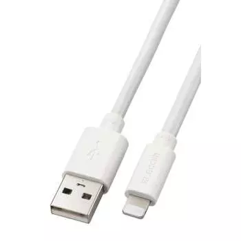 Кабель Lightning ELECOM Кабель Lightning для зарядки iPhone 3 м [совместим с iPhone SE3 / SE2 / 14 / 13 / 12 и т. д.] Сертифицированный продукт Apple Белый MPA-UA