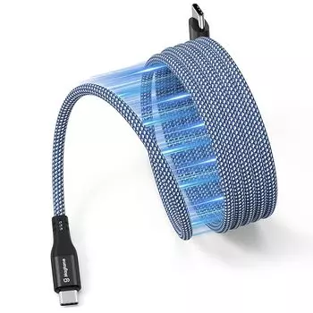 Кабель Magtame usb c для быстрой зарядки Магнитное притяжение предотвращает спутывание кабеля типа c 60 Вт/PD совместим с памятью формы usbc&usbc кабель металлический разъем