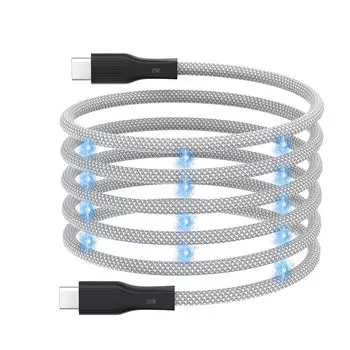 Кабель Magtame USB C с магнитным автоматическим магнитным накопителем, нейлоновый кабель для зарядки USB-USB, высокоскоростной кабель для зарядки 60 Вт, кабель USB CC для Type-C