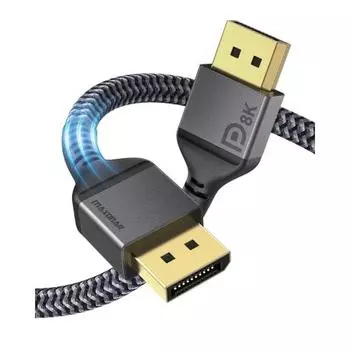 Кабель Maxonar DisplayPort 1.4 3 м [сертифицирован VESA] 8K DP игровой кабель DisplayPort 32,4 Гбит/с высокоскоростной ??Совместимость с 240 Гц HDR/HBR3/DSC 1.2/HDCP2.2