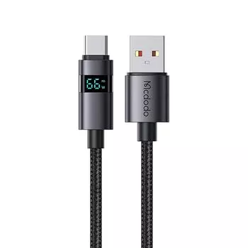 Кабель Mcdodo USB-A — USB-C. Отображение экрана в альбомной ориентации. Быстрая зарядка iPhone 16/15 током 6 А. Совместимость с Xperia/Galaxy/Pixel/Android.