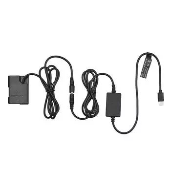 Кабель PD USB Type-C к EP-5A, фиктивная батарея, переходник постоянного тока EN-EL14, замена для Nikon D5600 D5500 чёрный