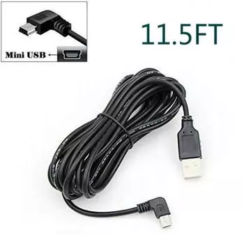 Кабель питания для зарядки видеорегистратора USB 2,0 к Mini USB автомобильному зарядному устройству, шнур адаптера для GPS DVR, зеркало заднего вида