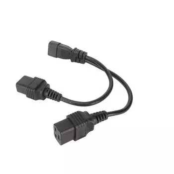 Кабель питания IEC320 C14 - Dual IEC320 C19 Кабель питания IEC320 C14 - Dual C19 Y-разветвитель 10A 250V