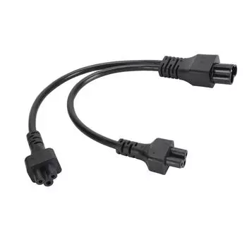 Кабель питания IEC320 C6 Male to Dual C5 Female длиной 30 см, адаптер-разветвитель C6 to 2xC5 Y, кабель питания 2,5 А, 250 В