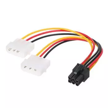 Кабель питания от 4p до 6p Видеокарта 4-контактный Molex до 6-контактный кабель питания PCI-Express PCIE