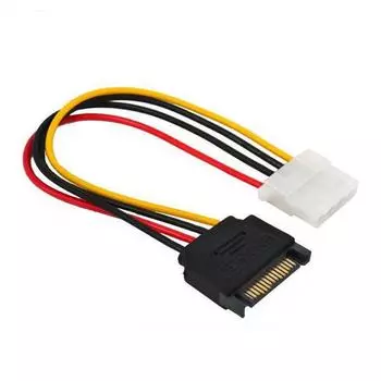 Кабель питания SATA Reverse с 15-контактным штекером на 4-контактное гнездо One-to-one, 0.2m