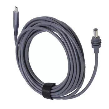 Кабель питания Satellite USB C to DC с красным синим светодиодным индикатором Кабель USB Type C to DC для 200cm/6.5FT
