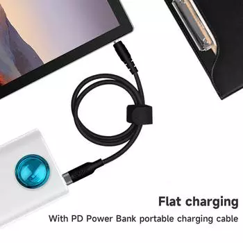 Кабель питания USB C - DC5.5mmx2.1mm, вход USB Type C - выход DC12V, зарядный кабель, работает с зарядным устройством PD и внешним аккумулятором PD 40CM