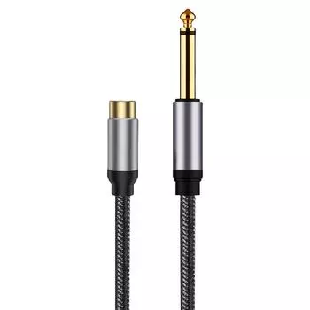 Кабель RCA 1/2/3 м - 1/4 дюйма, переходной кабель RCA - 6,35 мм, соединительный аудиокабель TS - RCA 1/4 дюйма Female 2M