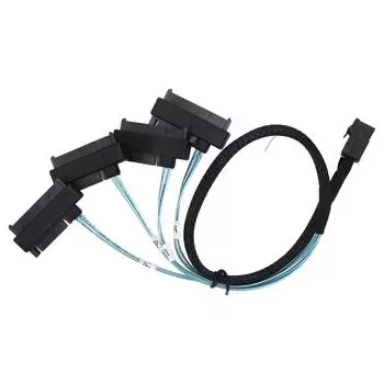 Кабель SFF 8643 to 4 SAS 29P, высокоскоростной кабель 12 Гбит/с SFF 8643 to SATA для жестких дисков сервера, 1,6 фута
