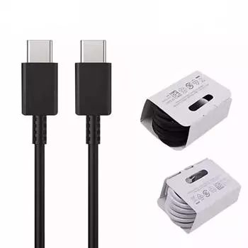 Кабель типа C Pd USB C к Usbc 25 Вт 45 Вт 5A Samsung Супер быстрая зарядка для Samsung Galaxy S22 S23 Note20 Ultra S20 S21 FE A33 A53 A52 1m белый