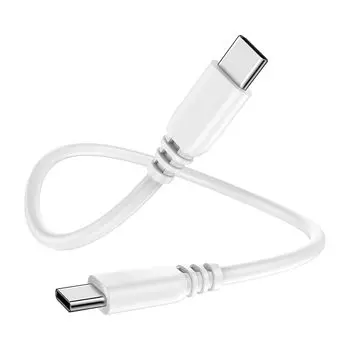 Кабель Type C-C 0,3 м, совместимый с PD, 60 Вт, быстрая зарядка, USB-кабель для зарядки iPhone16, предотвращение отключения iPhone16 серии MacBook iPad Air/Pro