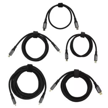 Кабель Type C-Type C PD100W 20 В 5 А 20 Гбит/с 8 К 60 Гц Кабель передачи данных Type C в оплетке для телефона 15 серии 1.5m / 4.9ft