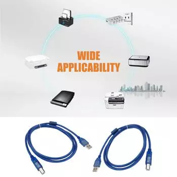 Кабель USB 2.0 для принтера для различных принтеров. Быстрая передача данных и печать с коррозионно-стойкими разъемами. A