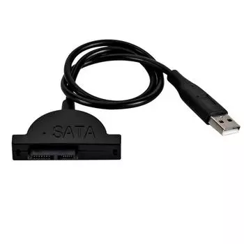 Кабель USB 2.0 SATA, оптический драйвер, адаптер, кабель, адаптер, преобразователь, кабель для ПК, ноутбука, ноутбука