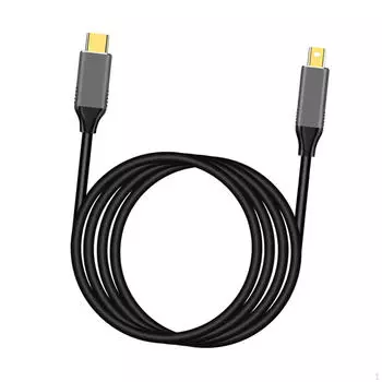 Кабель USB C - Mini DisplayPort длиной 6 футов, высокая производительность, простой в использовании разъем, прочный, Plug and Play