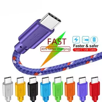 Кабель USB C Type C для быстрой зарядки 1 м 2 м 3 м Зарядное устройство для p9 p10 p20 mate 10 pro lite samsung S9 S10 Plus s8 Note кабель для передачи данных 0.5m