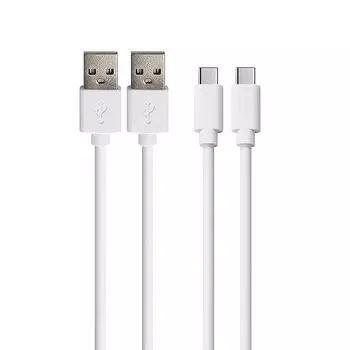 Кабель USB Type C 2 м [2 шт., Белый] LpoieJun Type C (USB-A-C) Кабель Прочный ПВХ-материал Сверхбыстрая зарядка с выходом 2 А Совместимость с USB2.0