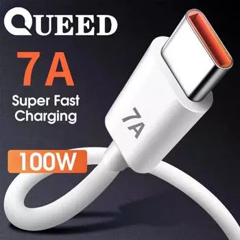 Кабель USB Type-C для быстрой зарядки и передачи данных, 7А, 100 Вт 1M