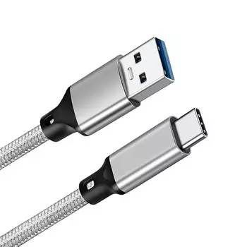 Кабель USB Type C, совместимый с PD, 60 Вт/3 А, быстрая зарядка USB3.2 Gen2(10Гбит) USB-A — USB-C тип C Сверхпрочный нейлон Совместим с моделями Type-C (1,