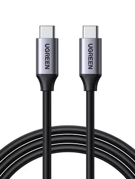 Кабель USB UGREEN для быстрой зарядки видео PD, совместимый с Thunderbolt 3, скорость передачи данных 5 Гбит/с, кабель Type C, совместимый с iPhone, тип C [4K/60 Гц] серебряный