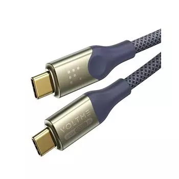 Кабель VOLTME USB Type-C 240 Вт/5 А сверхбыстрая зарядка [видеовыход 8K@60 Гц] высокоскоростная передача данных 40 Гбит/с C для предотвращения отключения нейлона