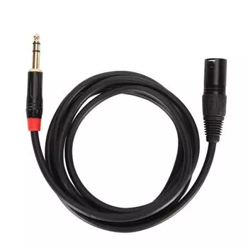Кабель XLR Male to TRS 14 дюймов, сбалансированный, 6,35 мм, аудио для электрогитары, тюнера, микрофона, 2 метра
