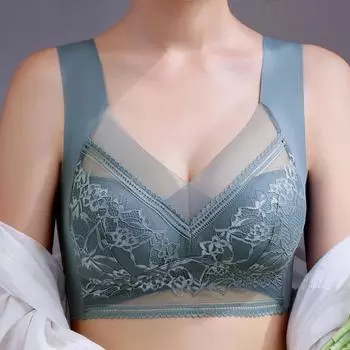 Качественное кружевное женское нижнее белье, сексуальное и удобное, без стальных колец, фиксированные чашки, собранный бюстгальтер, тонкая секция
