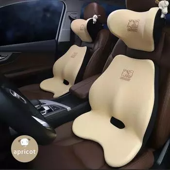 Качественный подголовник автомобиля, поддержка шеи, сиденье, дышащая защита, подушка для поясницы, хлопковая защитная подушка с автопамятью, подушка для шеи автомобиля