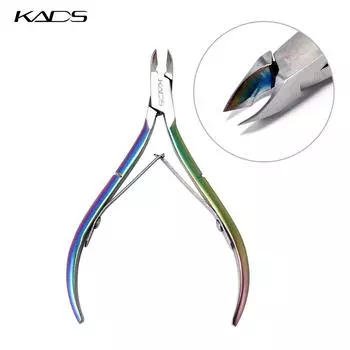 KADS кусачки для кутикулы ногтей, ножницы для стрижки радуги из нержавеющей стали, ножницы для удаления омертвевшей кожи, обрезка, маникюрный инструмент для дизайна ногтей