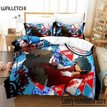 Kagerou Project Комплект постельного белья Односпальная кровать Twin Full Queen King Size Комплект постельного белья для взрослых и детей, комплект постельного белья с 3D-аниме 70x133cm 2pcs