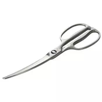 Kai KAI Kitchen Shears Seki Magoroku Disassembled Curved Forged All Stainless Steel Kitchen Tools Made in Japan DH3346