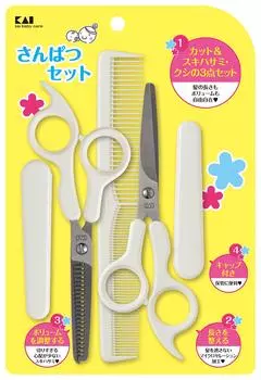 Kai Kai Sun Pats Set Cut Scissors Comb Set with Cap & &