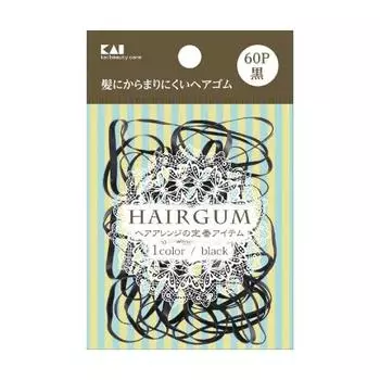 kai rubber ring black 60p 1 piece